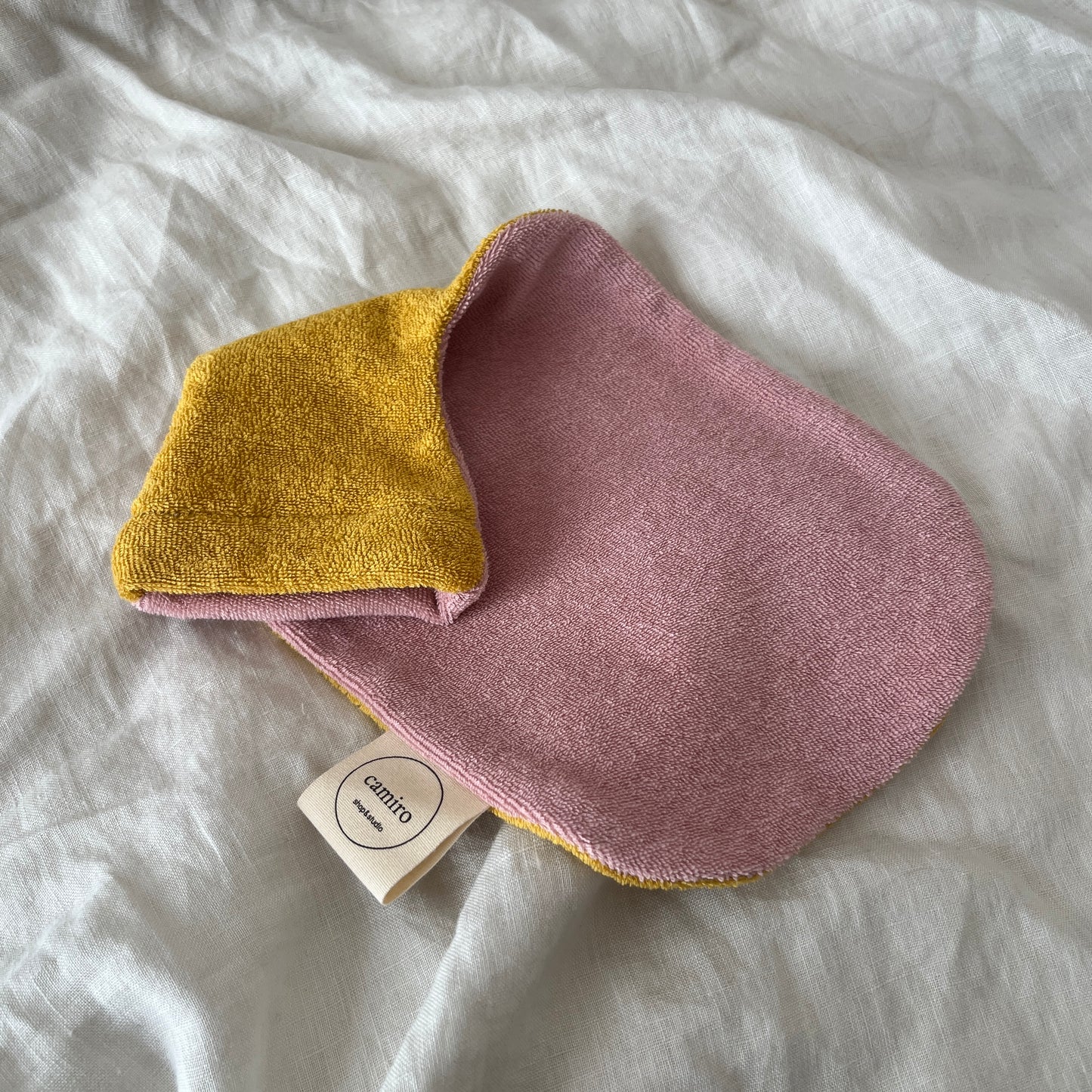 WÄRMFLASCHENBEZUG, ROSA - GELB