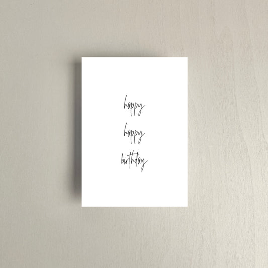 POSTKARTE, HAPPY HAPPY BIRTHDAY