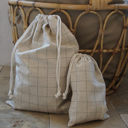 MULTIBAG, KARIERT NATURE - BLACKVerpackungcamiro shop & studioHannah & Isa