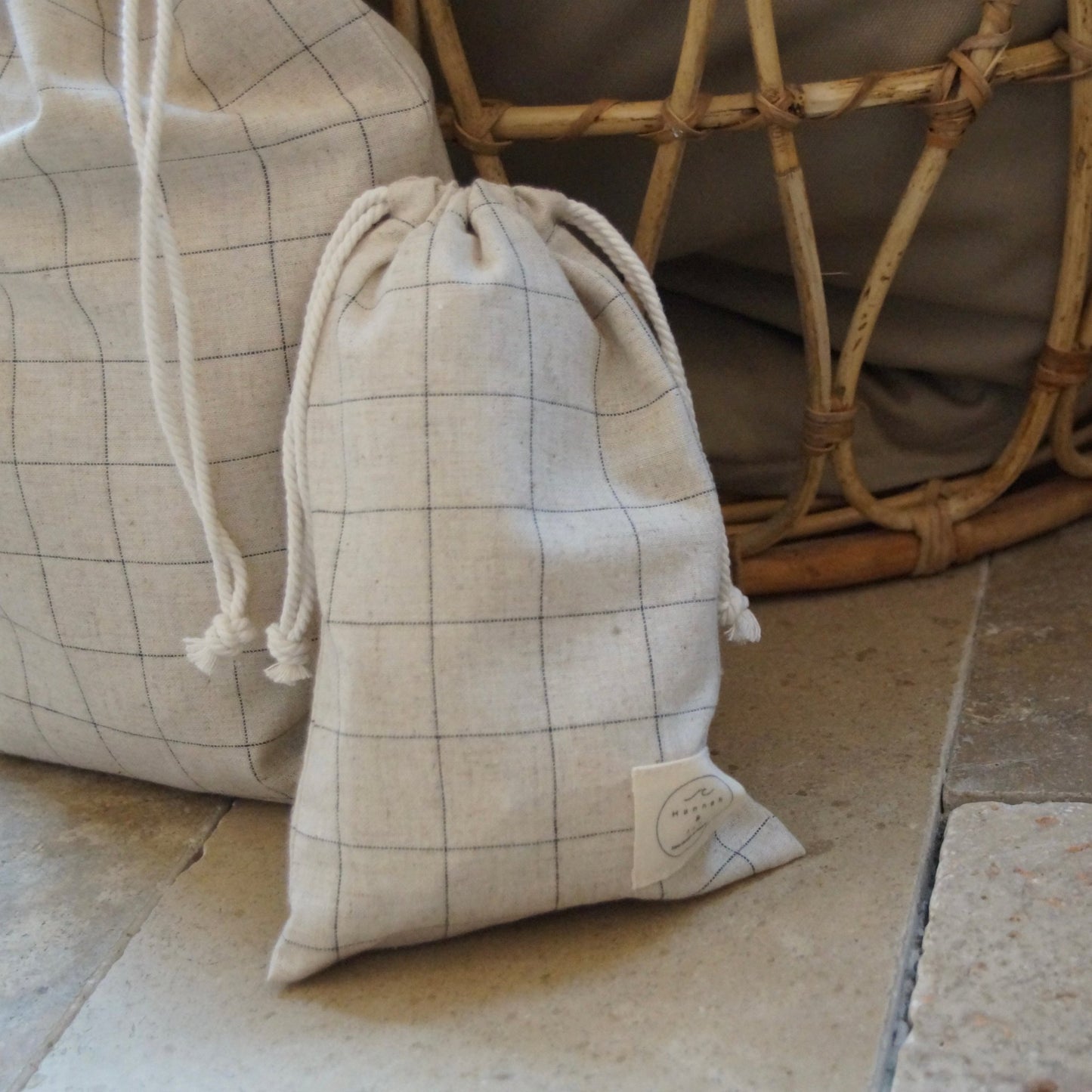 MULTIBAG, KARIERT NATURE - BLACKVerpackungcamiro shop & studioHannah & Isa