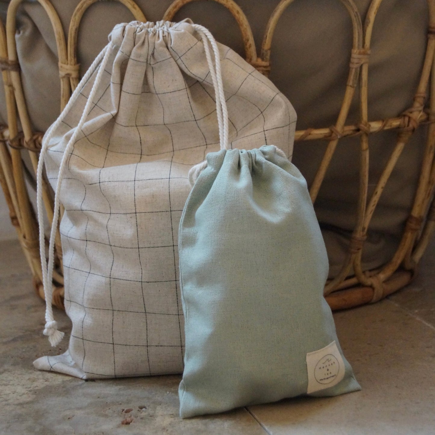 MULTIBAG, KARIERT NATURE - BLACKVerpackungcamiro shop & studioHannah & Isa