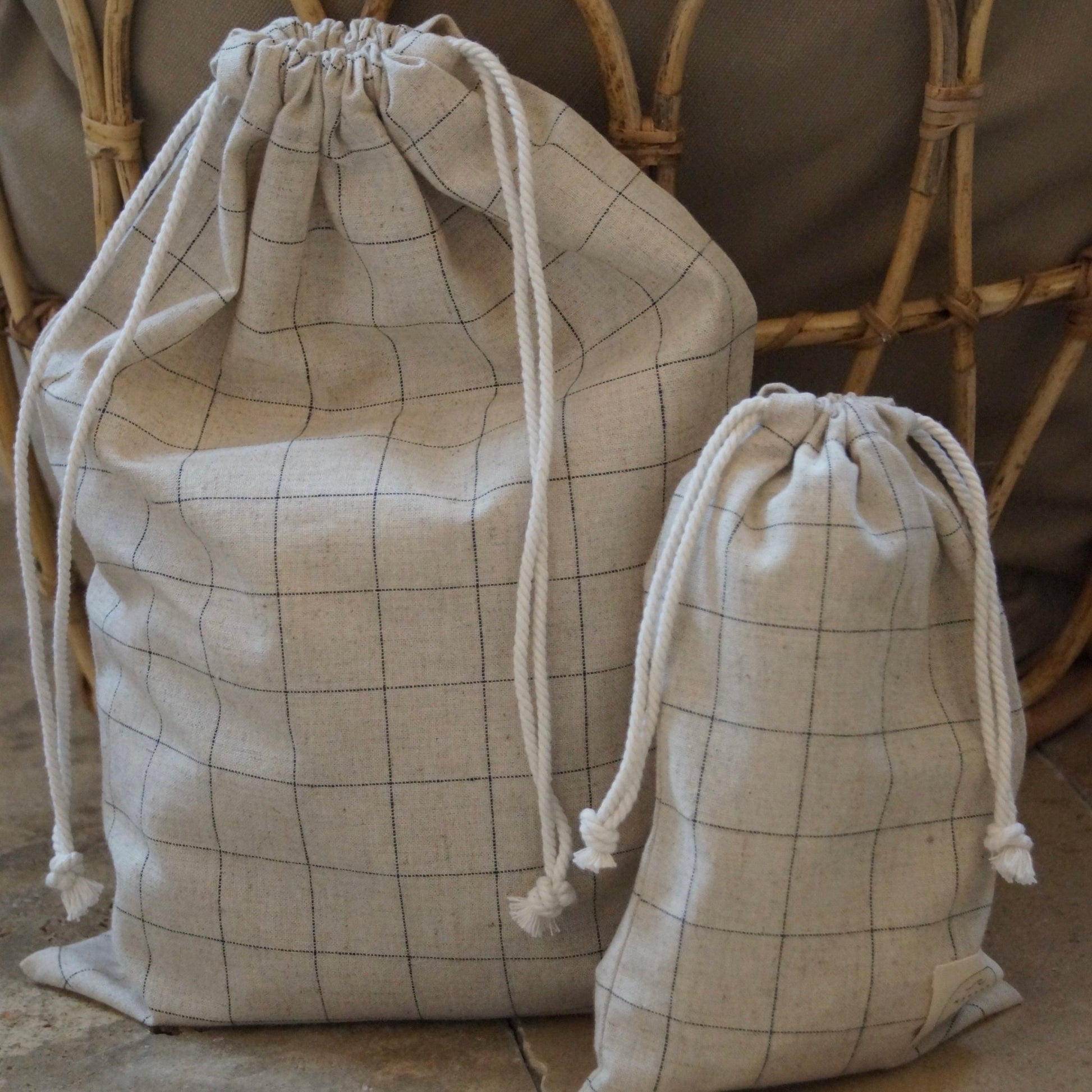 MULTIBAG, KARIERT NATURE - BLACKVerpackungcamiro shop & studioHannah & Isa