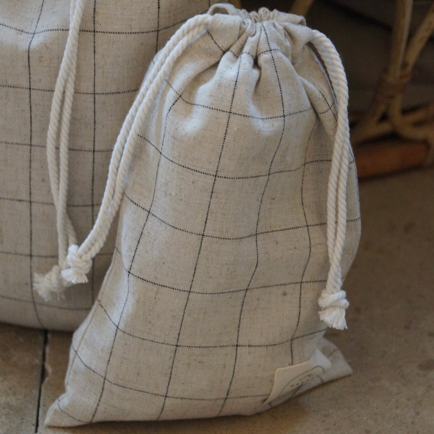 MULTIBAG, KARIERT NATURE - BLACKVerpackungcamiro shop & studioHannah & Isa