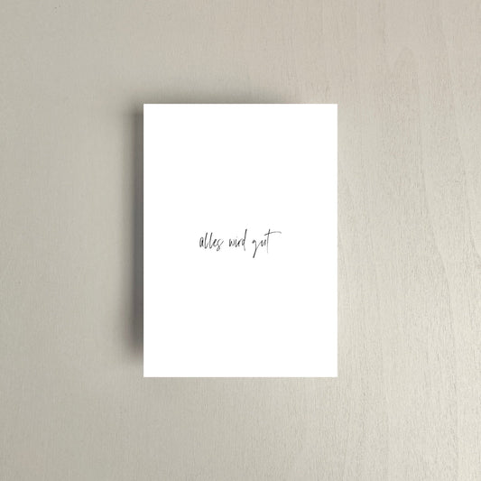 POSTKARTE, ALLES WIRD GUTcamiro shop & studioHannah & Isa