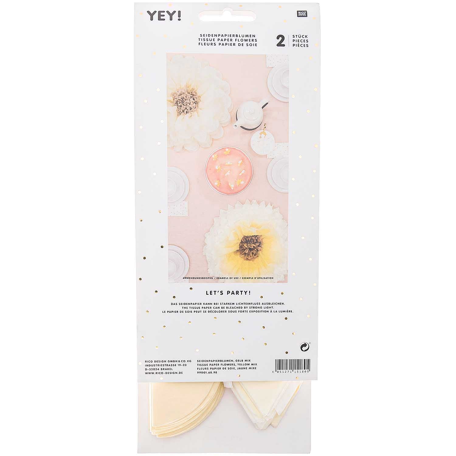 SEIDENPAPIERBLUMEN - GELB, 45cmcamiro shop & studioRico Design