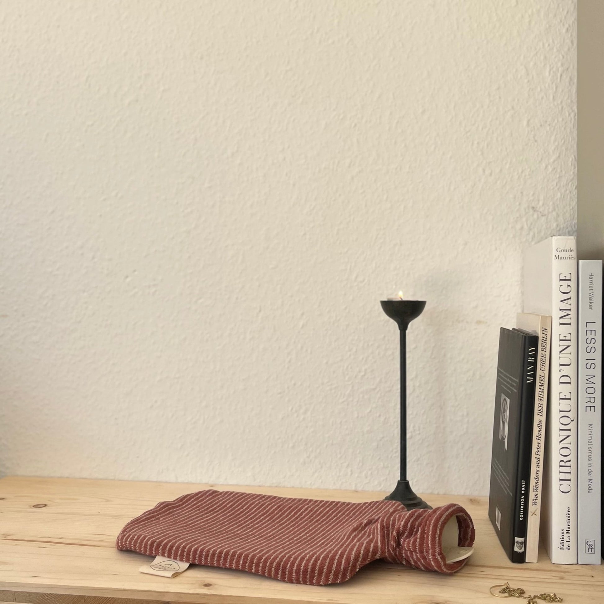 SET: WÄRMFLASCHE + WÄRMFLASCHENBEZUG, BRAUN STREIFENcamiro shop & studioHannah & Isa